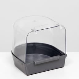 Купалка для птиц, 145×136×140 мм, серебристая