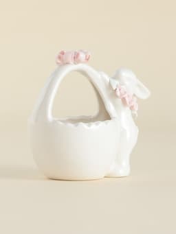 Конфетница SL Home «Лесные кролики», 12.5×8×12 см, фарфор, белая