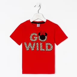 Футболка для девочки KAFTAN: Go wild, красная, рост 122-128 см