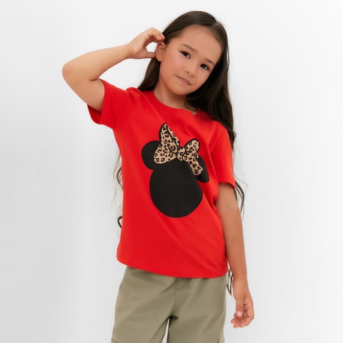 Футболка детская KAFTAN: «Мышка», красная, размер 28, рост 86-92 см