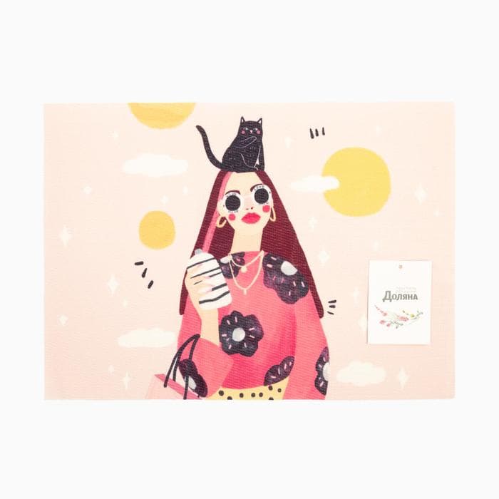 Салфетка на стол Доляна Love mood ПВХ 40×29 см
