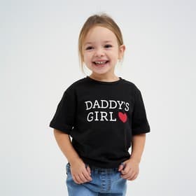 Футболка для девочки KAFTAN: Daddy's girl, чёрная, размер 34 (122-128 см)