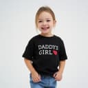 Футболка для девочки KAFTAN: Daddy's girl, чёрная, размер 34 (122-128 см)