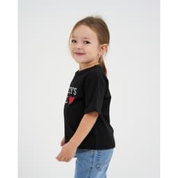 Футболка для девочки KAFTAN: Daddy's girl, чёрная, размер 34 (122-128 см)