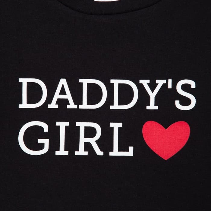Футболка для девочки KAFTAN: Daddy's girl, чёрная, размер 36 (134-140 см)