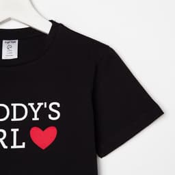 Футболка для девочки KAFTAN: Daddy's girl, чёрная, размер 36 (134-140 см)