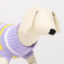 Свитер «Полоски», размер 2XL, ДС 41, ОШ 41, ОГ 36-60 см, сиреневый