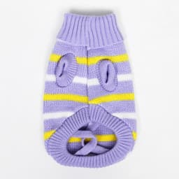 Свитер «Полоски», размер 2XL, ДС 41, ОШ 41, ОГ 36-60 см, сиреневый