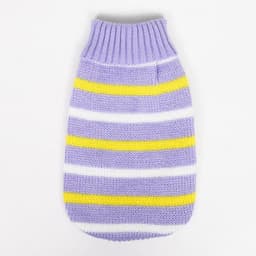 Свитер «Полоски», размер 2XL, ДС 41, ОШ 41, ОГ 36-60 см, сиреневый