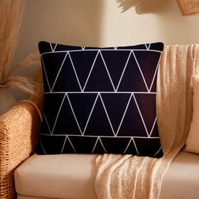 Наволочка декоративная «Этель. Геометрия» 40×40 см, велюр, чёрная