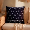 Наволочка декоративная «Этель. Геометрия» 40×40 см, велюр, чёрная