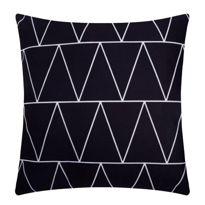 Наволочка декоративная «Этель. Геометрия» 40×40 см, велюр, чёрная