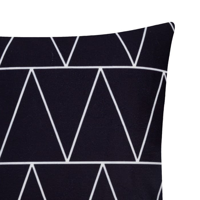 Наволочка декоративная «Этель. Геометрия» 40×40 см, велюр, чёрная