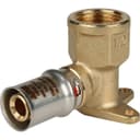 Угольник-пресс STOUT SFP-0018-001216, 1/2" × 16 мм, настенный, крепление, короткий, латунь