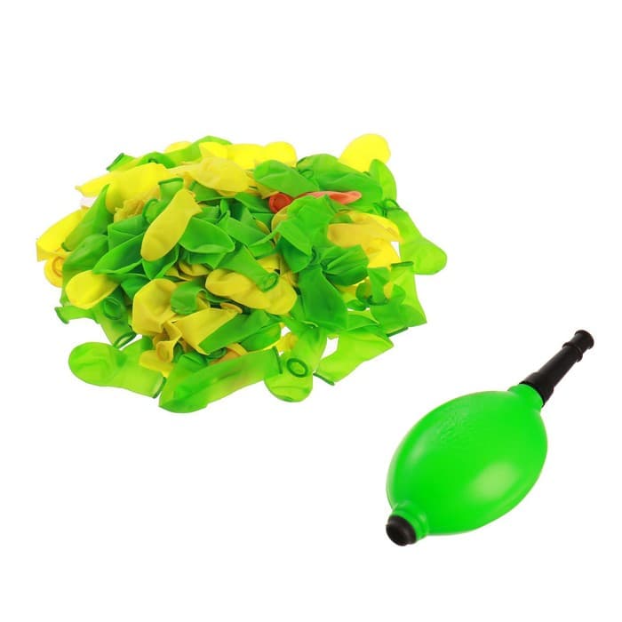 Водяные бомбочки «Бей в цель», 200 шт., с насосом и насадкой, МИКС