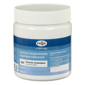 Краска акриловая Гамма «Студия», 500 мл, №009 белила титановые