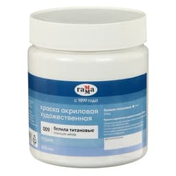 Краска акриловая Гамма «Студия», 500 мл, №009 белила титановые