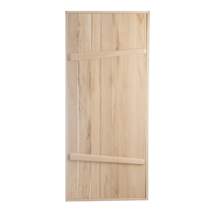 Дверь для бани и сауны, коробка 180×80 см, деревянная, на клиньях, массив, «Добропаровъ»