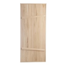 Дверь для бани и сауны, коробка 180×80 см, деревянная, на клиньях, массив, «Добропаровъ»