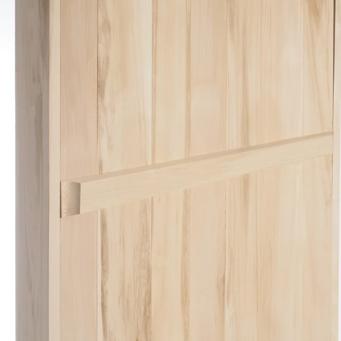 Дверь для бани и сауны, коробка 180×80 см, деревянная, на клиньях, массив, «Добропаровъ»