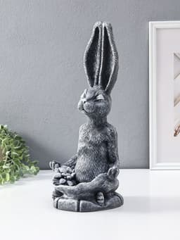 Фигура - подставка для мелочей «Заяц с лотосом», 20×16×43 см, античный