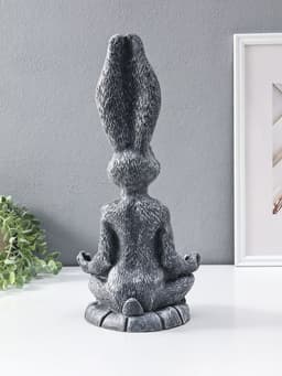 Фигура - подставка для мелочей «Заяц с лотосом», 20×16×43 см, античный