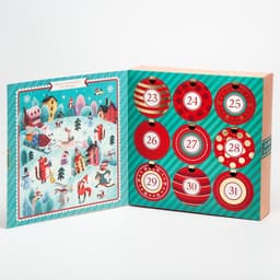 Адвент-календарь новогодний, мячики массажные резиновые, набор из 9 шт., Крошка Я