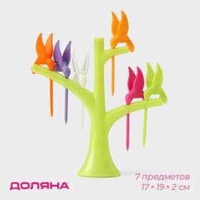 Набор для канапе «Птицы», на подставке, 6 шпажек, МИКС