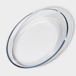 Форма для запекания и выпечки Доляна, 3 л, 35×24×6 см, овальная, жаропрочное стекло, прозрачная