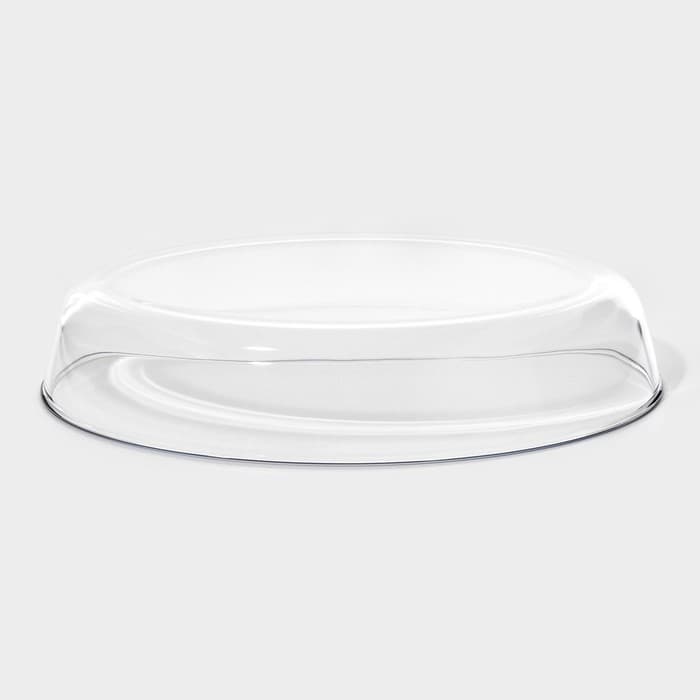 Форма для запекания и выпечки Доляна, 3 л, 35×24×6 см, овальная, жаропрочное стекло, прозрачная