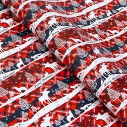 Бумага упаковочная новогодняя глянцевая «Лесной Новый год», 70×100 см, 1 лист