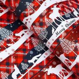 Бумага упаковочная новогодняя глянцевая «Лесной Новый год», 70×100 см, 1 лист