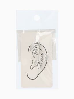 Серьги каффы «Узор», набор 3 шт. цвет серебро