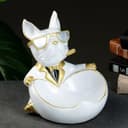 Подставка для мелочей «Бульдог сидит», белая, 20×18×21 см