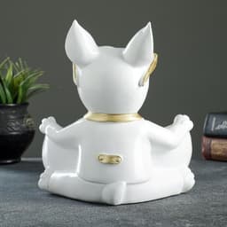 Подставка для мелочей «Бульдог сидит», белая, 20×18×21 см