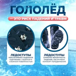 Ледоступы 8 шипов размер 41-45