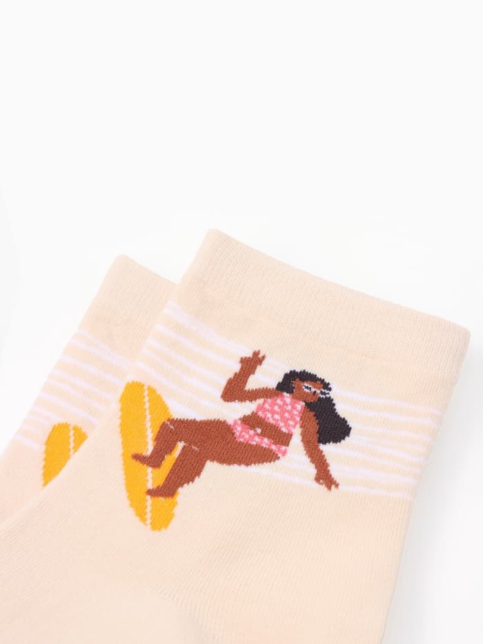 Носки женские KAFTAN Good vibes, набор 5 пар, размер 35-38