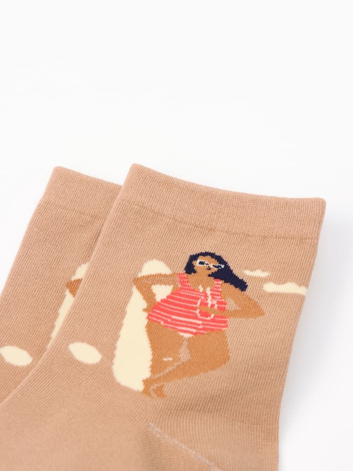 Носки женские KAFTAN Good vibes, набор 5 пар, размер 35-38