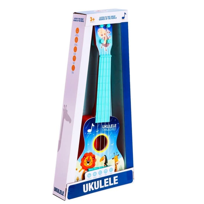 Игрушка музыкальная укулеле «Зоопарк», цвета МИКС
