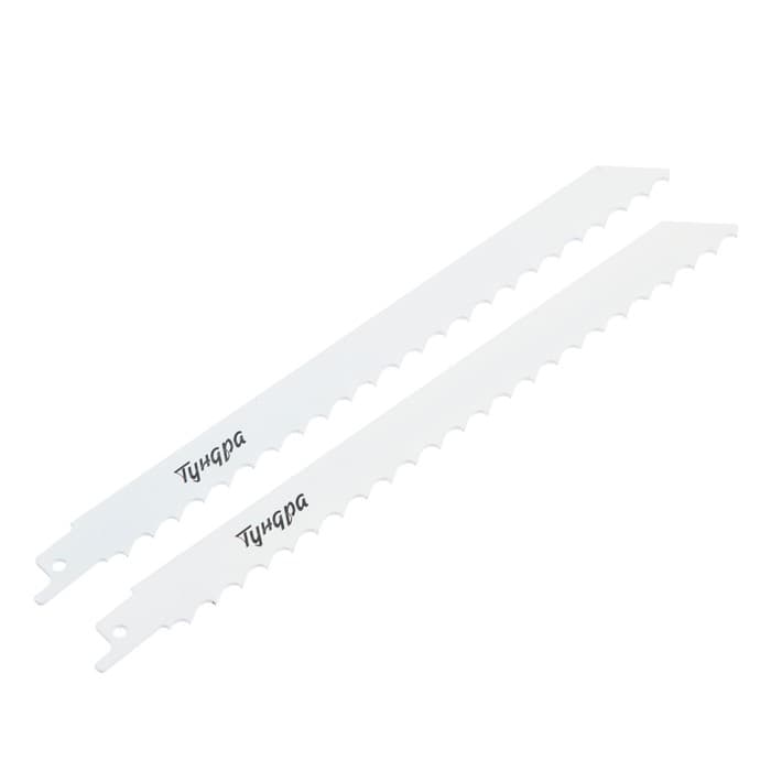 Полотна по дереву для сабельной пилы ТУНДРА, HCS, 200/227×8.5 мм, 2 шт.
