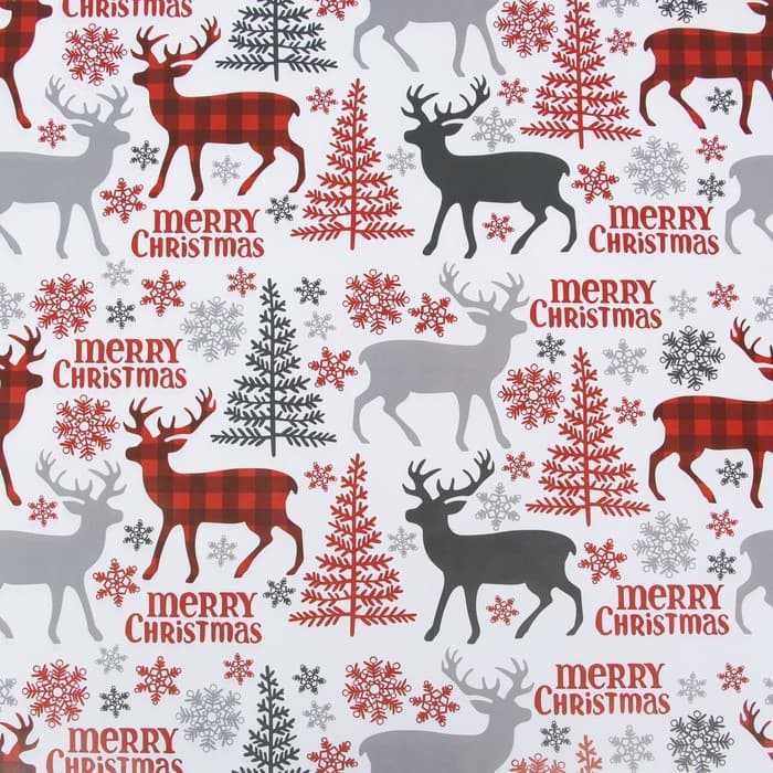 Бумага упаковочная новогодняя глянцевая «Новогодний хаус», 70×100 см, 1 лист