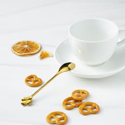 Десертная ложка Magistro «Клевер», длина 12.5 см, нержавеющая сталь, золотистая