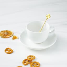 Десертная ложка Magistro «Клевер», длина 12.5 см, нержавеющая сталь, золотистая