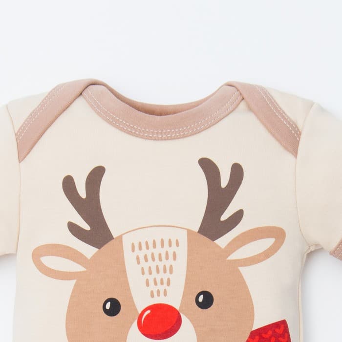 Боди «Крошка Я. Оленёнок», рост 74-80 см, бежевое