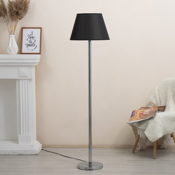 Торшер BayerLux 16440/1BK, Е27, 40 Вт, 38×38×157 см, чёрный