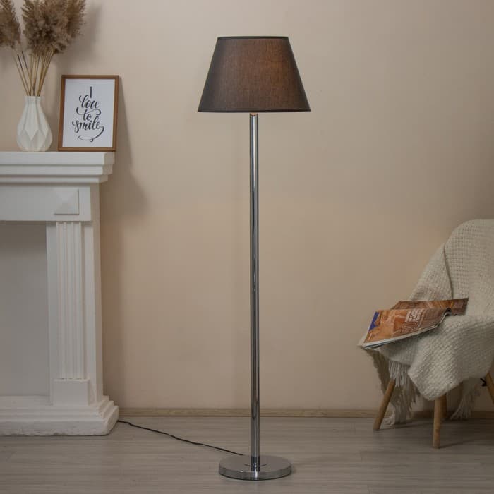 Торшер BayerLux 16440/1BK, Е27, 40 Вт, 38×38×157 см, чёрный