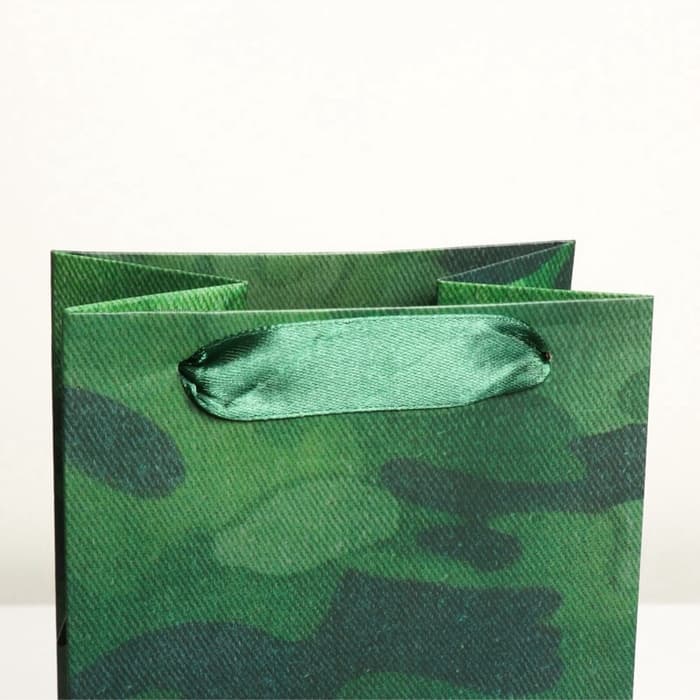 Пакет подарочный под бутылку, упаковка, «С 23 февраля», 13×36×10 см