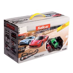 Автотрек «Гонки на суперкарах», с 2 машинами, пульт + ручной генератор, работает от сети