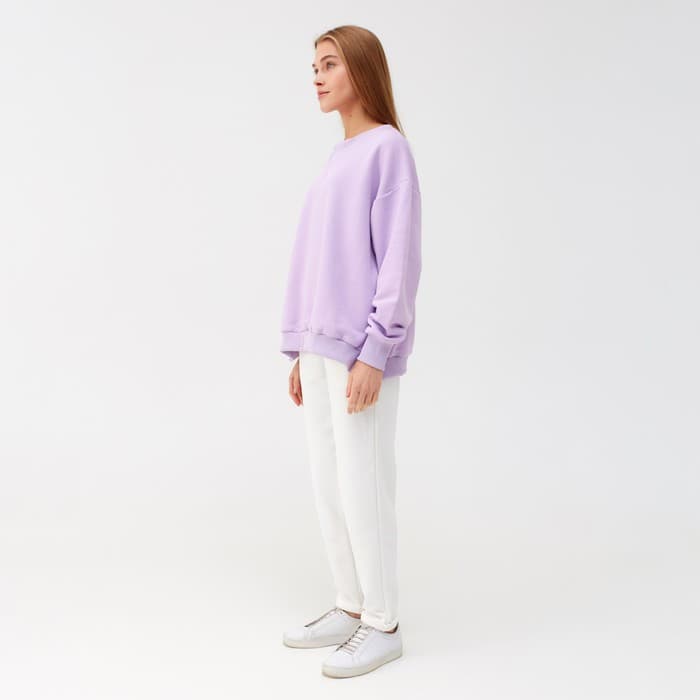 Костюм женский (свитшот, брюки) MINAKU: Casual Collection, сиреневый, размер 42