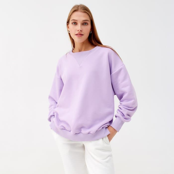 Костюм женский (свитшот, брюки) MINAKU: Casual Collection, сиреневый, размер 42